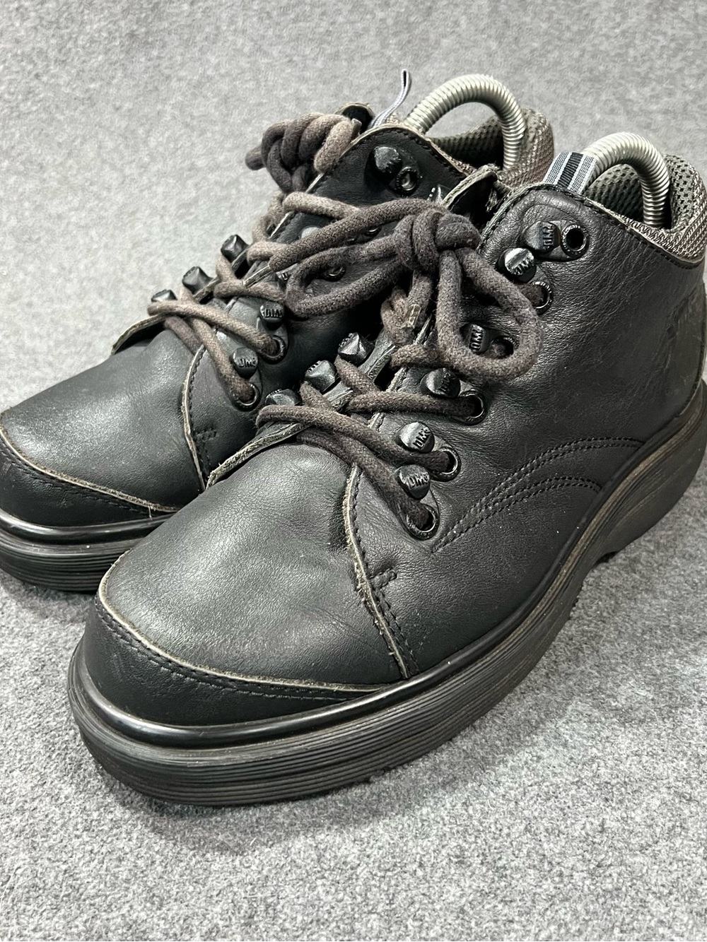 Doc Martens Black Argo 6 Hook Lace To Toe Boot Y2K Mens US 6 Womens 7.5